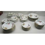 Collection of Royal Worcester Evesham ware plates, saucers, bowls and lidded serving dishes