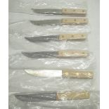 Six Taylor Eye Witness carbon steel bone knives