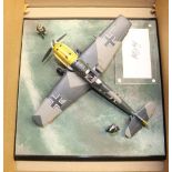 Two boxed pewter models of German Luftwaffe WWII fighters from Diverse Images "Signed" series (2)