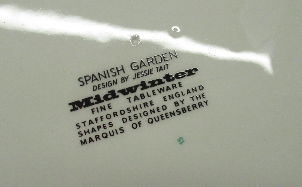 Comprehensive late 1960's/early 1970's Midwinter Spanish Garden dinner, tea and dessert service - Image 2 of 2