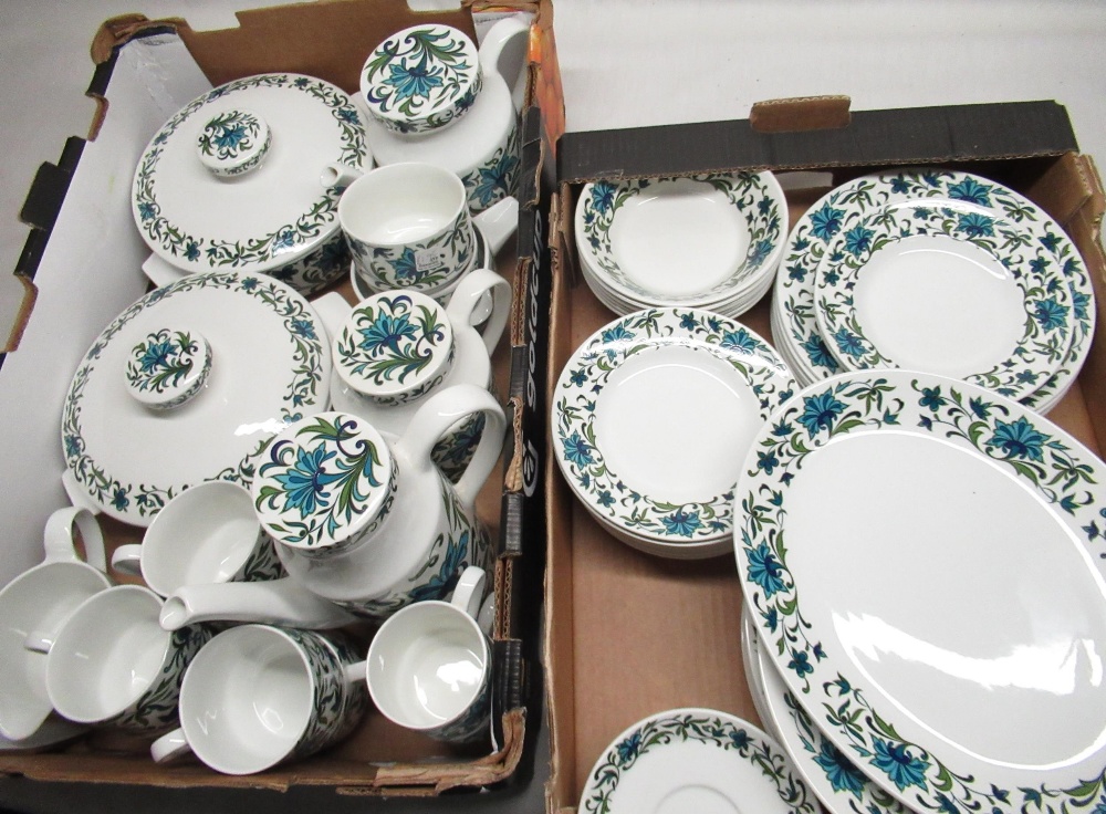 Comprehensive late 1960's/early 1970's Midwinter Spanish Garden dinner, tea and dessert service