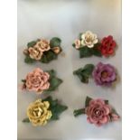 Complete set of The Franklin Mint 'The Twelve Months of Roses' Capo di Monte sculptures, in original