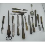 Collection of wood handled cutlery