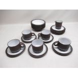 Collection of Hornsea "Contrast" comprising five cups, six saucers, milk/cream jug, four side plates