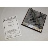 Six 1/44 pewter RAF WWII aircraft plus an English electric lightning fighter by Diverse Images (A/F)