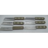 Set of six Taylors Eye Witness belting knives