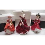 Three Royal Doulton "Pretty Ladies" figurines - "Top O' The Hill", "Patricia" and "Sophie" Figure of