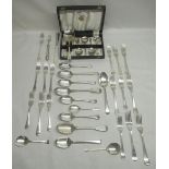 Collection of hallmarked electroplate cutlery