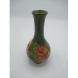 Moorcroft vase on green ground