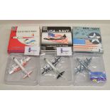 Five 1/200 die cast US Navy/Marines aircraft models by Inflight and Flightline 200