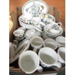 Portmeirion Botanic Garden table ware, including cups, saucers, serving dishes, plates and mugs