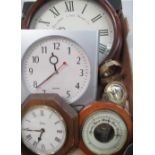 Brass cased Victorian style marching compass, radio controlled Westminster chiming dial clock,