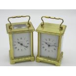 Bayard, France, brass cased carriage clock timepiece with visible lever escapement, movement