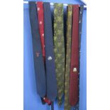 Collection of ties with a sporting theme including an Alec Brookes tie with logo shooting times wood