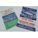1957 FA Cup final match day programme for Aston Villa vs Manchester United together with the Daily