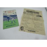 1951 FA Cup final match day programme for Blackpool FC vs Newcastle United together with the match