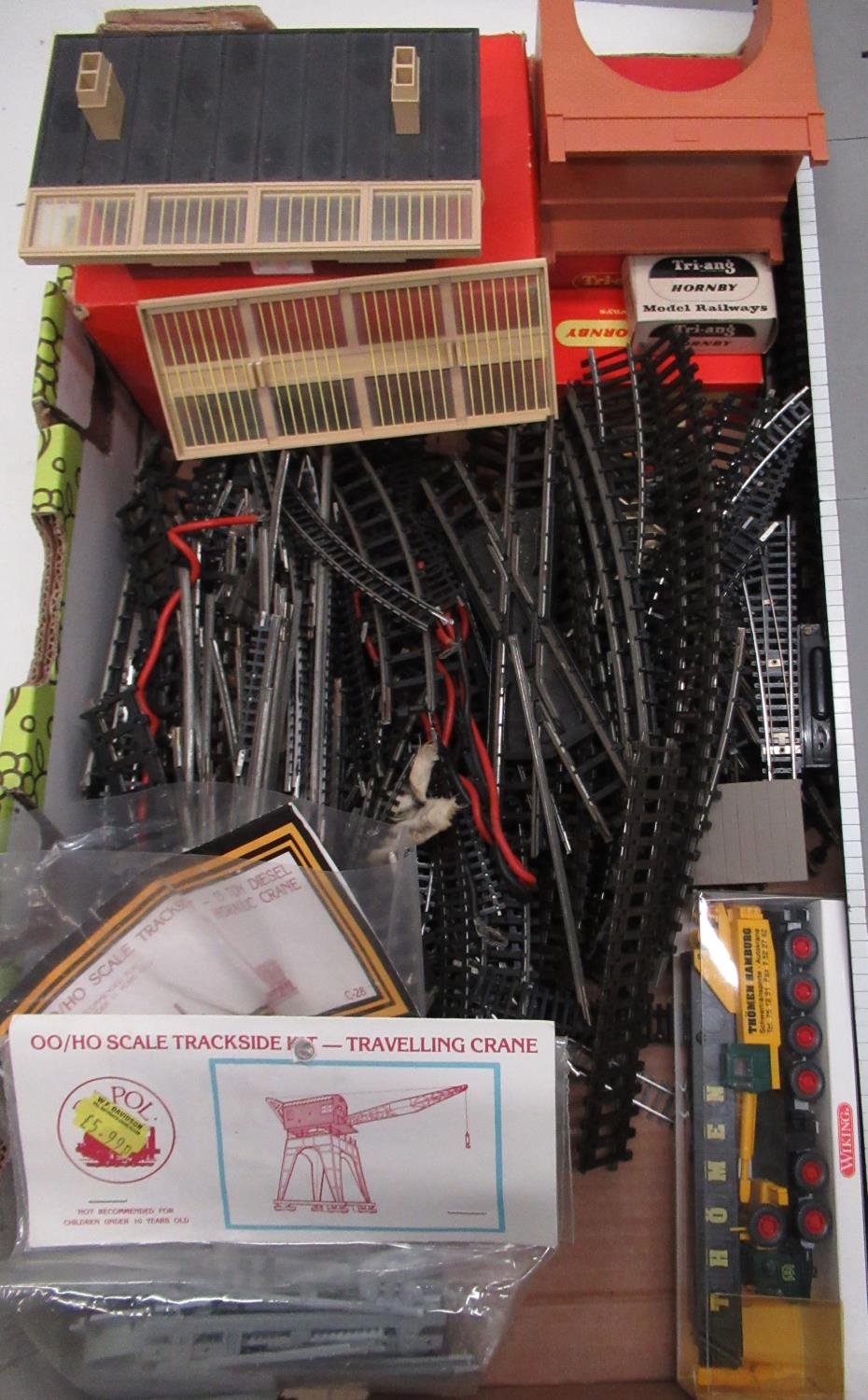 Collection of Hornby Triang OO gauge accessories including track, station etc boxed (3), Dapol