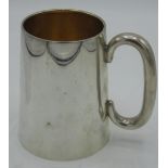 Geo.V hallmarked Sterling mug, by William Neale & Son Ltd, Birmingham, 1926, H12cm, 7.4ozt