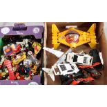 Small selection of die cast model vehicles incl. Corgi batmobile, batcopters, James Bond 007 Lotus