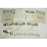 Selection of 7 Luton Town FC 1940s/1950s match day programmes incl. Luton Town vs Manchester City