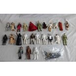 Selection of late 1970s/early 1980s Star Wars figurines, to include Lando Kalrissian, Chewbacca,