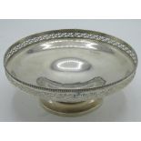 Geo.V hallmarked Sterling Silver bonbon dish, pierced gallery and egg and dart border, by Docker &