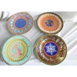 Four limited edition Rosenthal Versace porcelain Christmas plates, 1995, 1996, 1997, 1998