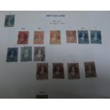 Collection of stamps from New Zealand on loose sheets, incl. some early material, mint and used some