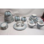 Comprehensive Royal Doulton Reflection pattern tea and dinner service etc, comprising teapot, coffee