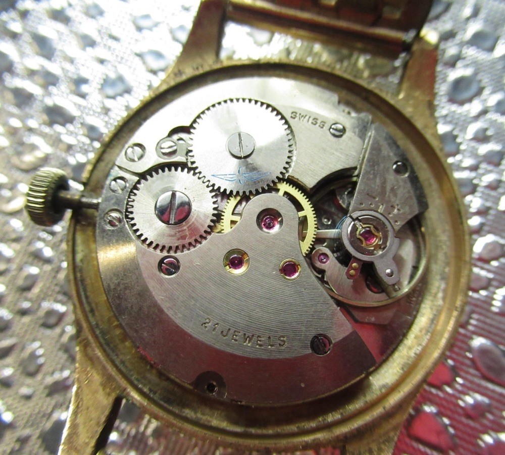 Rotary, 1960's 9ct gold cased hand wound wrist watch with date, two piece Denison case on later - Image 2 of 4
