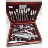 Canteen of Housley stainless steel King's pattern cutlery