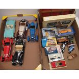 Collection of various scale die cast models incl. Barago, Corgi, Lido etc in 2 boxes