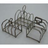 Edw.VII hallmarked Sterling silver toast rack by William Hutton & Sons Ltd, London, 1905, L8.5cm,