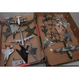 Collection of die cast and kit built models of aircraft, various scales (2 boxes)