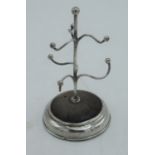 Geo.V six branch ring tree with ball stoppers and cushioned base by Henry Perkins & Sons, London,