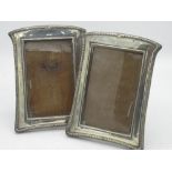 Pair of Geo.V hallmarked Sterling silver rectangular photo frames by G & C Ltd, Birmingham, 1918