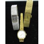Ladies Regency gold plated hand wound cocktail watch, Ladies Accurist hand wound cocktail watch