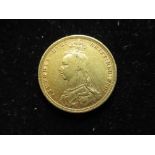 Victorian 1892 sovereign jubilee head with St George and the Dragon back
