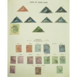 Album of stamps from Cape of Good Hope, Cayman Islands, Ceylon, Cook Islands, Cyprus and Dominica,
