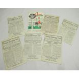 Seven late 1940s Fulham FC match day programmes incl. vs Barnsley Oct 19th 1946, vs Spurs Nov 2nd