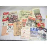 Selection of mixed football ephemera to include various programmes and newspapers, highlights