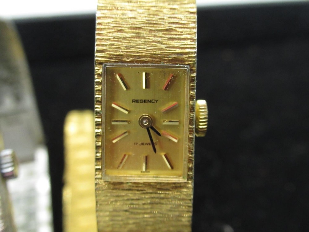 Ladies Regency gold plated hand wound cocktail watch, Ladies Accurist hand wound cocktail watch - Image 2 of 4