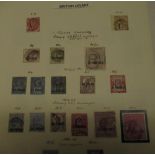 Collection of stamps from British Levant and British Occupation Territories on loose sheets, sets