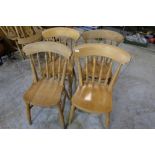 Set of four beach farm house style kitchen chairs