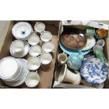 Adams blue and white pottery tea set together with a selection of miscellaneous ceramics