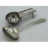 Late Victorian hallmarked Sterling silver pipe stand, L8.5cm, maker obscured, Birmingham 1900 and