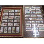 Four framed and glazed mounted cigarette card collections, to include Wills Association Footballers,