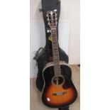 Crafter TR-060/VLS-V Acoustic Southern Jumbo style guitar with hard case