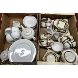 Meito China hand painted twelve place tea service with gilding, and a Harmony fine china white tea