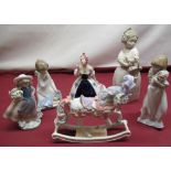Lladro ?Spring Bouquets? with certificate, two other Lladro figurines, Zaphir figure of a girl